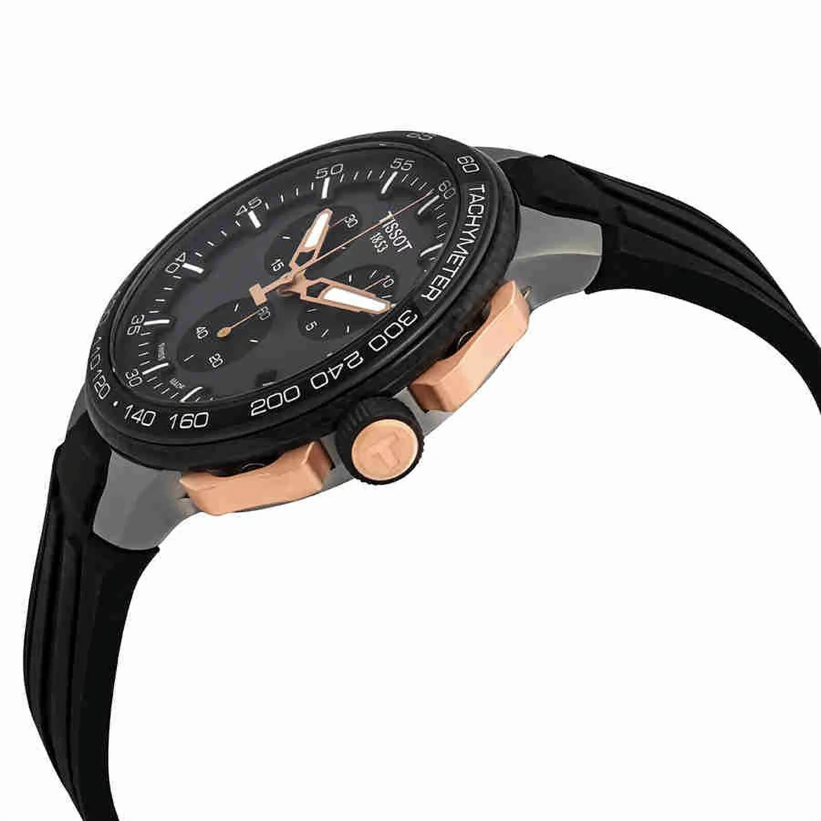 Pre-owned Tissot T-race Black Dial Chronograph Men's Watch - T111.417.37.441.07