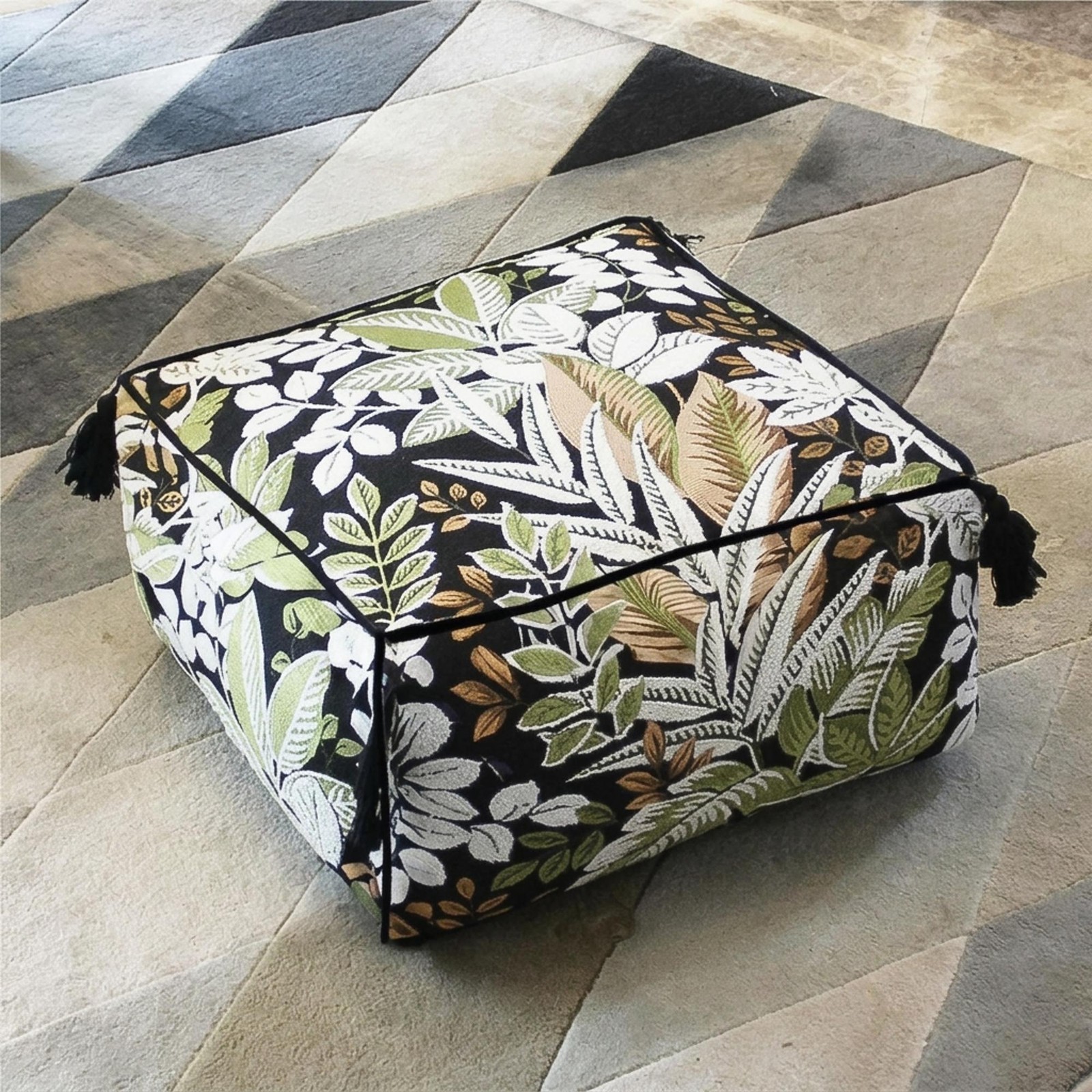 SOGA 50cm Pouffe Cushion Polyester with EPP Filling