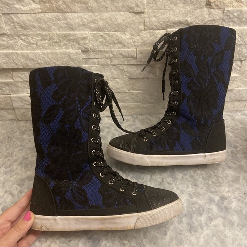 D Signed Disney Descendants Mal Sneakers High Top Boots Lace