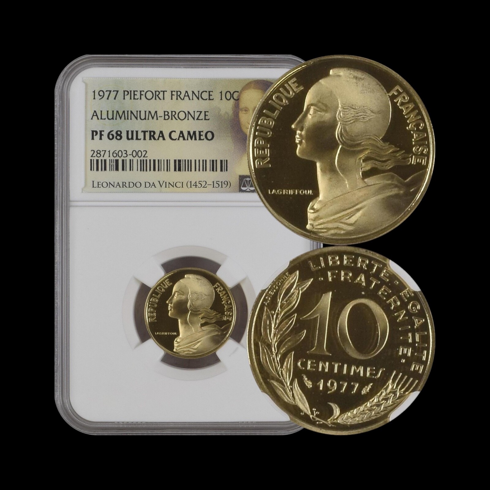 FRANCE. 1977, 10 Centimes - NGC PF68 - Top Pop 🥇RARE