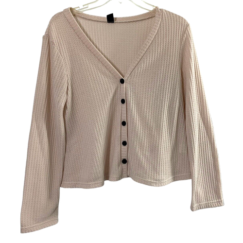 Short-sleeved knit cardigan
