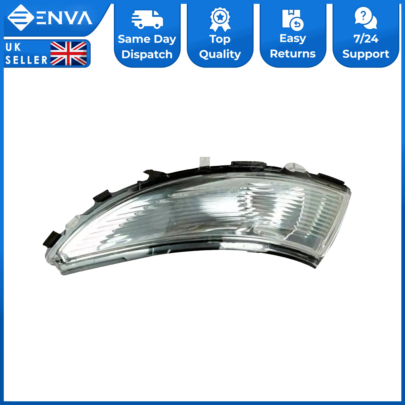 Pair Wing Mirror Indicator Lens Right and Left Side for Renault Captur 2013-on