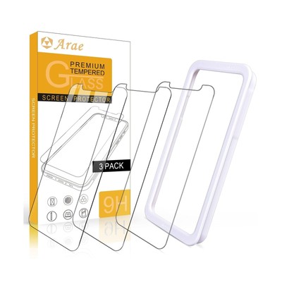 Arae Screen Protector for iPhone 12 / iPhone 12 Pro, HD Tempered Glass Anti S...