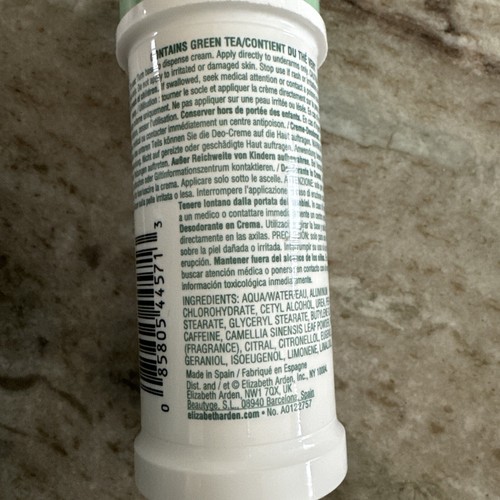 New Green Tea Elizabeth Arden Cream Deodorant Cream 1.5 oz