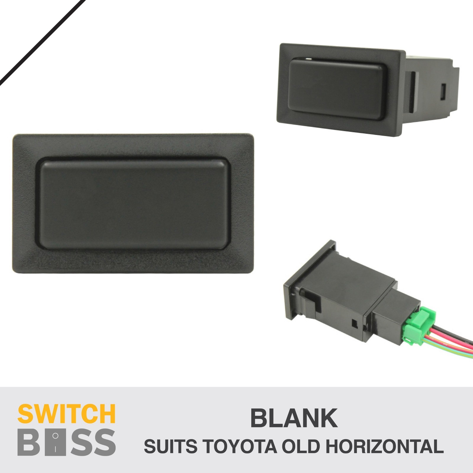 BLANK - WHITE LED Horizontal Switch for Toyota Landcruiser 75 78 79 80 Series