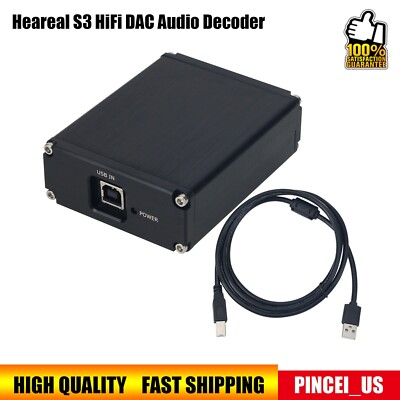 Heareal S3 HiFi DAC Audio Decoder Fits PC Laptop USB Audio External Sound Card