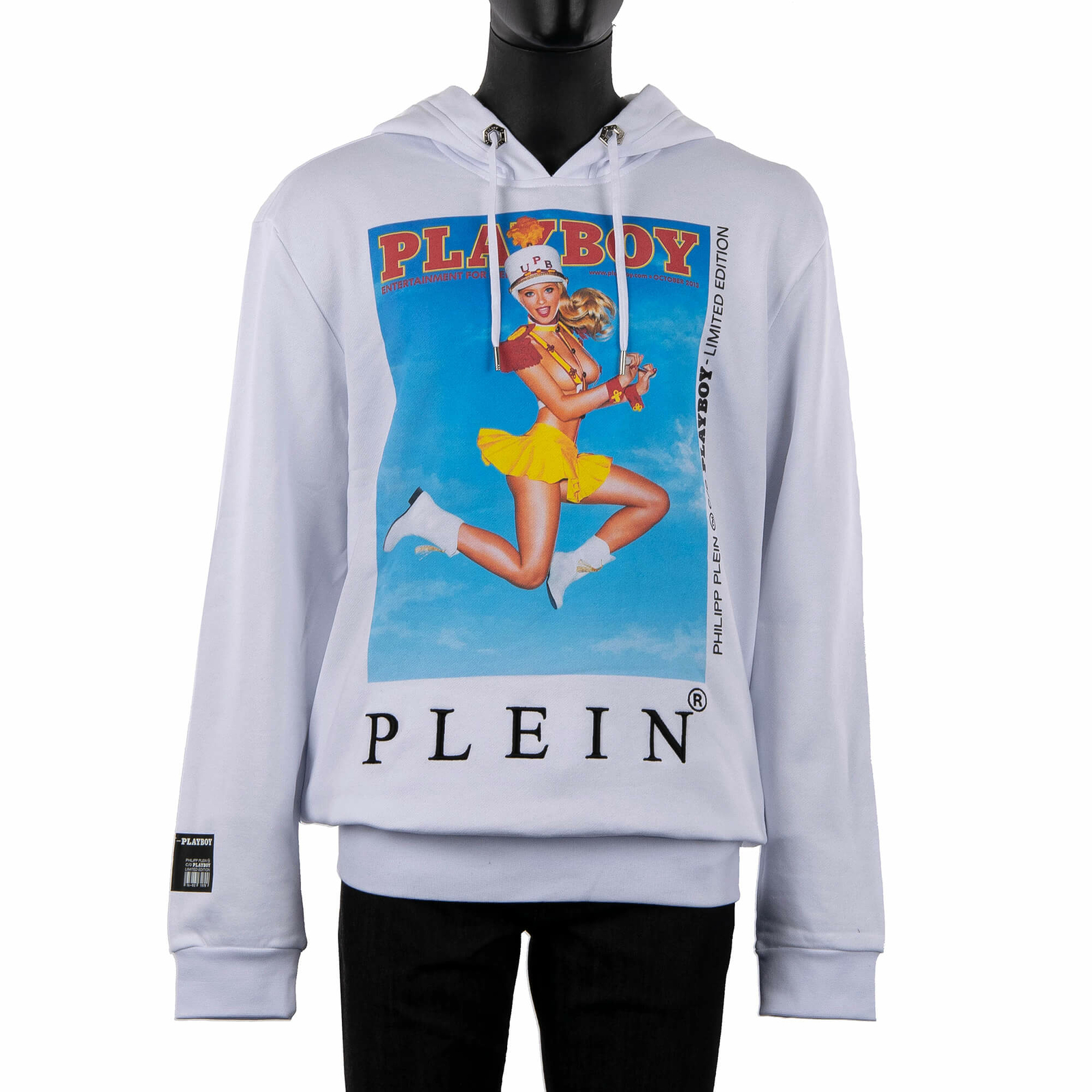 PHILIPP PLEIN PLAYBOY Толстовка для колледжа Carly Lauren, белая 08375