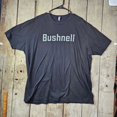 Vintage Bushnell Logo T Shirt 3XL Black Graphic Tee Hunting Outdoor