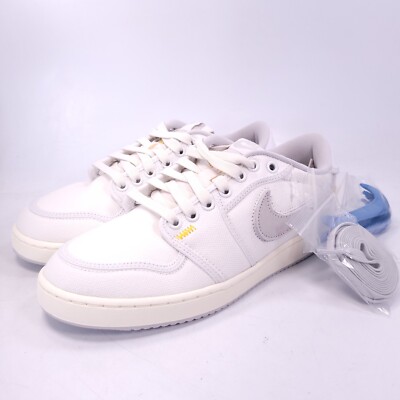 Nike AJKO 1 Low SP Lace Up Shoe Mens Size 8 DO8912-101 Union White Canvas