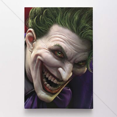 Joker Poster Canvas Face Close Up Portrait DC Comic Book Cover Art Print #45123