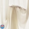 FMFUNCTEX Sheer Non-See-Through Taupe Curtains for Bedroom, Faux Silk That Let Light Curtains 72 inches Long Light Filtering Privacy Sheer Window Drapes for Living Room, Rod Pocket 2 Panels Set