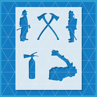 Firefighter Stencil - Reusable - Maltese Cross Fire department