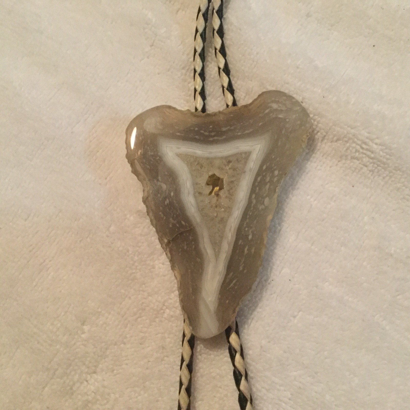 Bolo tie with stone