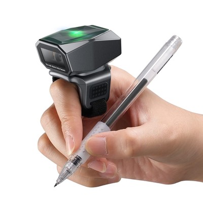 Eyoyo 2D QR Ring Barcode Scanner, Wearable Finger 3-in-1 USB Wired & 2.4G Wir...