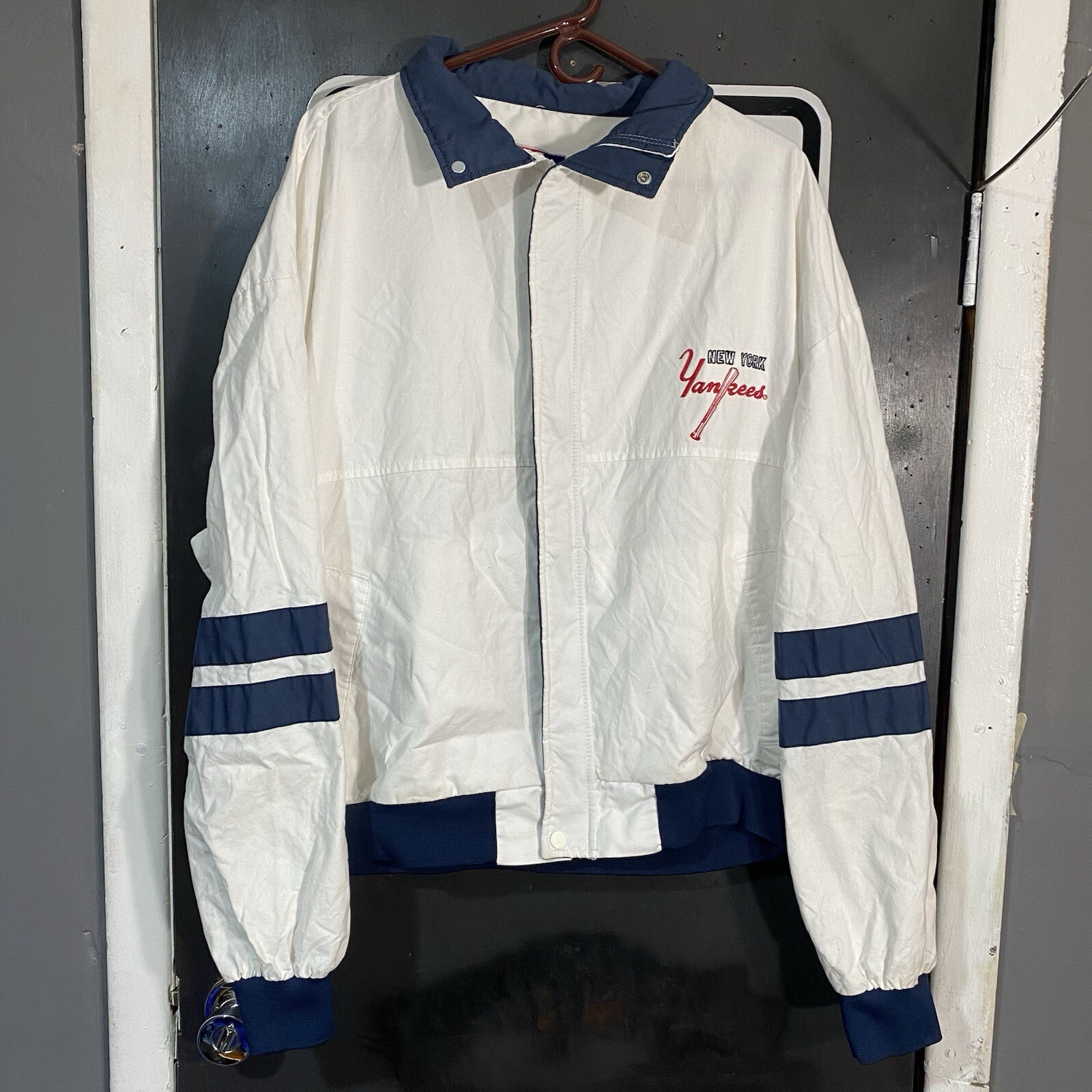 驚きの値段 Vintage 80's-90's Bomber White Yankee York New Swingster ウェア