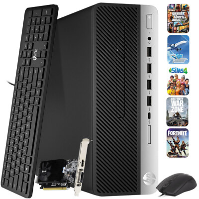 HP G3 SFF Gaming Desktop Computer PC Intel i7-7700 64GB 2TB SSD NVIDIA AMD Win10
