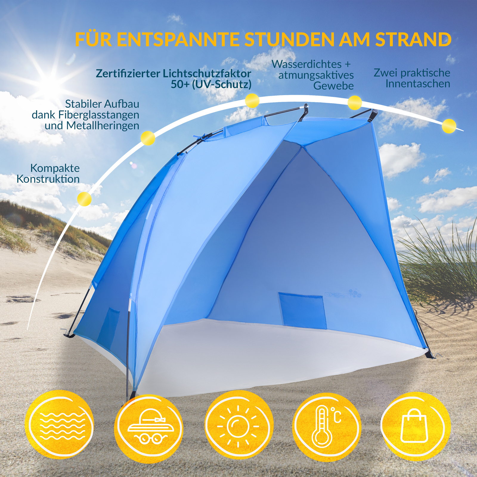 Strandmuschel Pop Up Strandzelt Sonnenschutz Windschutz Zelt Sichtschutz  XXL | eBay