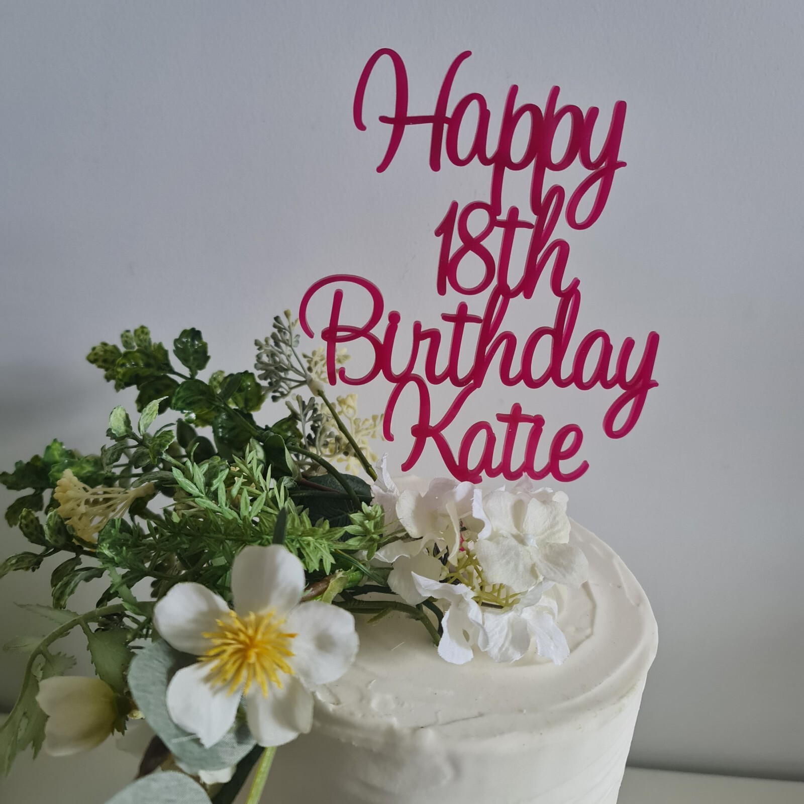 Personalised Acrylic Cake Topper ,Birthday, Anniversary, Weddings  ANY Age/Name