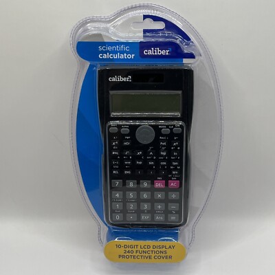 Scientific Calculator 10-Digit Display 240 Functions Dual Power Source Caliber 
