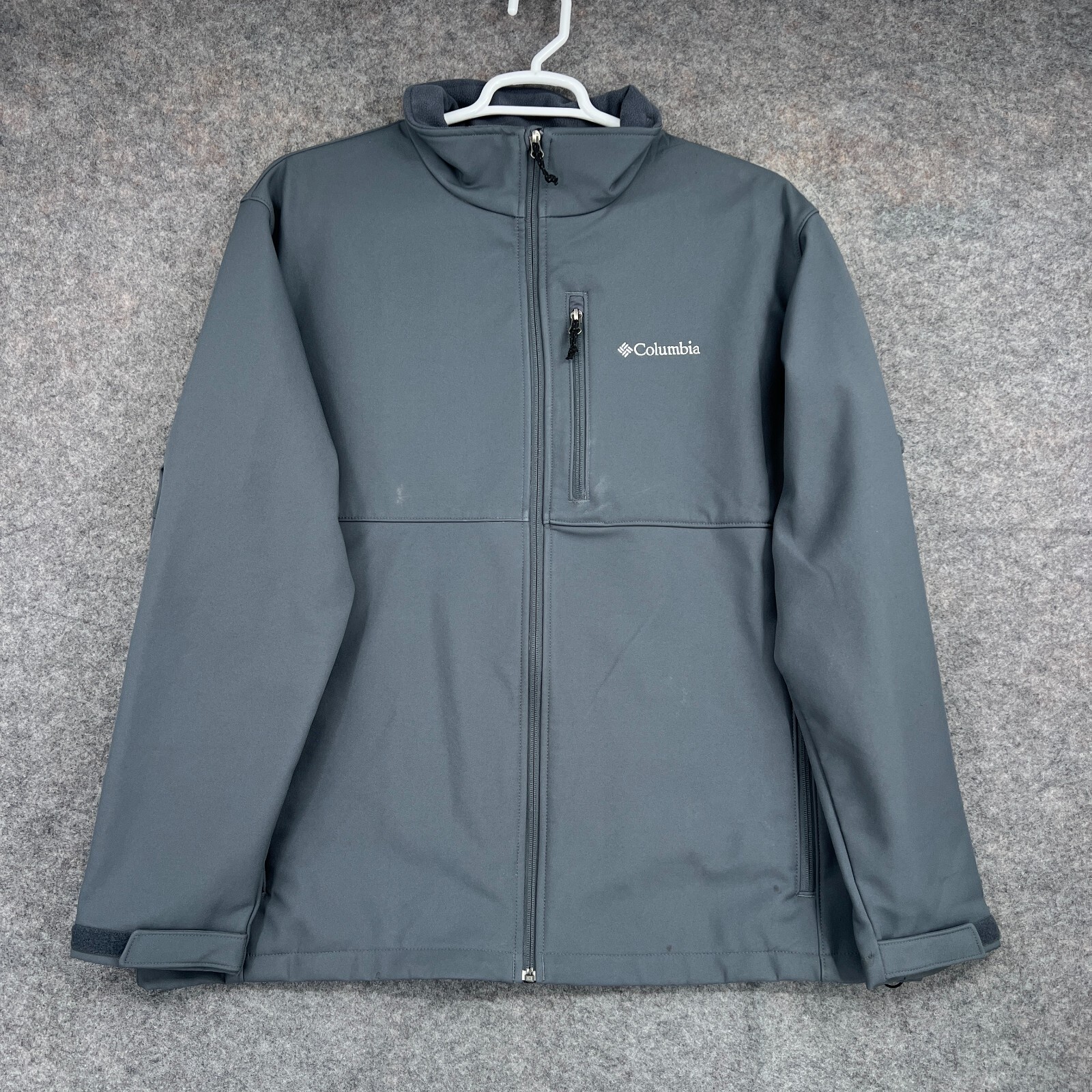 Columbia Ascender Softshell Jacket Men XXL Gray Zip Up Wind