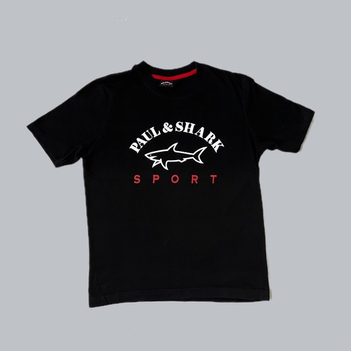 Tシャツ・カットソー PAUL  SHARK Men T Shirts 25411800 013 Blue Paul & Shark Embroidered Logo T-shirt | Blue | FARFETCH