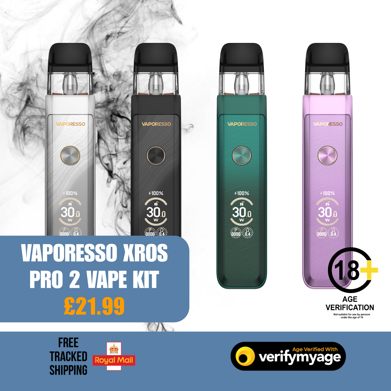 Vaporesso XROS Pro 2 Pod Vape Kit 30W 2000mAh Battery | FREE Tracked Post