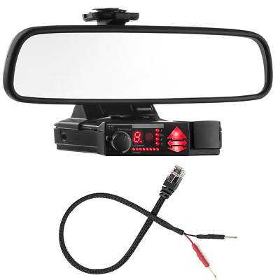 Mirror Mount + RJ11 Mirror Wire for Valentine V1 Radar Detectors Gen 1 and Gen 2