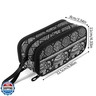 Fustylead Indian Lotus Ethnic Elephant Large Pencil Pen Case Stationery Bag 3 Compartments School College Office Organizer