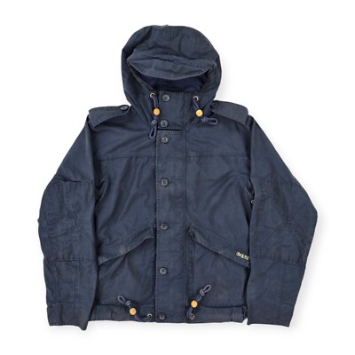 Polo Ralph Lauren Vintage Waxed Marine Sailing Jacket Blue Men's Small 