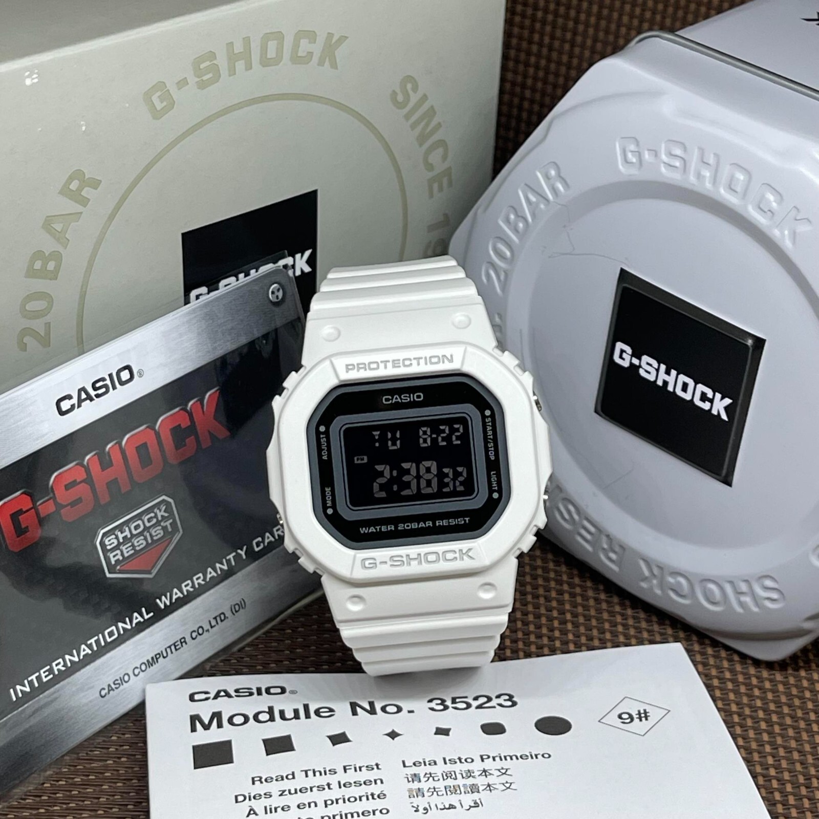 Casio G-Shock GMD-S5600-7D White Resin Strap Stopwatch Alarm Casio G-Shock GMD-S5600-7D White Resin Strap Stopwatch Alarm