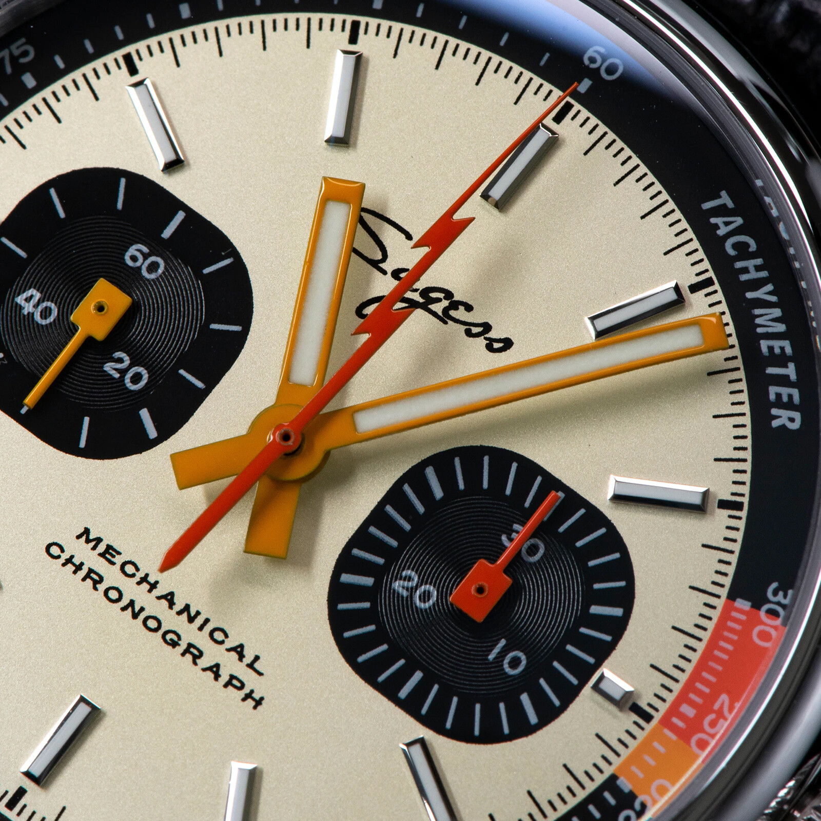 Pre-owned Sugess Suchp005k V2 Swanneck Exhibition Case Back Chrono Mens Watch Seagull 1963