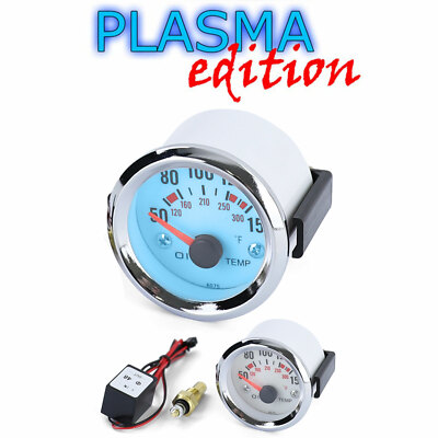 Öltemperatur Anzeige Zusatz Instrument Universal 52mm Plasma Blau beleuchtet