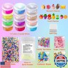 12 Cups DIY Slime Kit, Slime Making Kit for Girls, Crystal Clear, Glow in The Dark Slime with Add-ins, Foam Balls, Charms, Party Favors Gift Toys for Kids 3-12