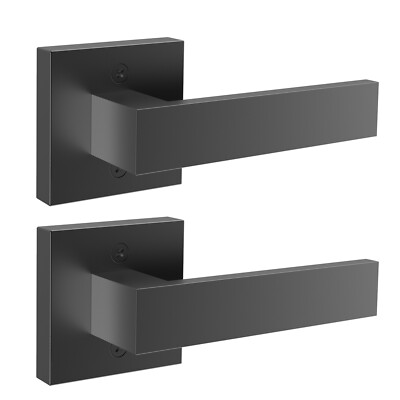 VEVOR Dummy Door Lever 2 PCS Non-Turning Single Side Push/Pull Door Handle Black