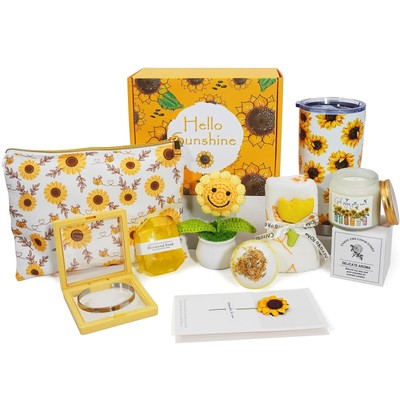 Sunflower Gifts for Women, 11pcs Sending Sunshine Gifts Package, Birthday Gif...