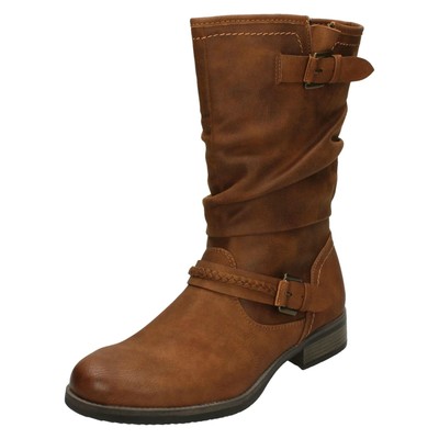 Ladies Rieker Fleece Lined Calf High Boots - 98860