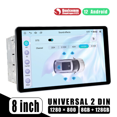 Joying 8'' Android 12 Double Din Car Stereo GPS Navi With Octa Core Kryo 260 CPU