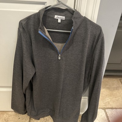 Peter Miller Crown Large 1/4 Zip Performance Fleece Pullover Gray