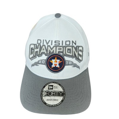 New Era 9FORTY Houston Astros 2018 Division Champions Snapback Hat White Grey
