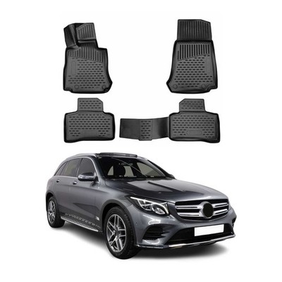 OMAC Floor Mats Liner for Mercedes GLC Class X253 C253 2016-2022 TPE Black 4x