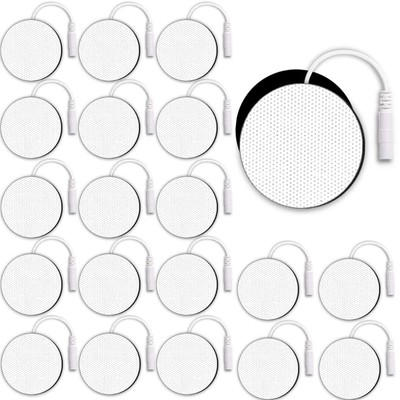 20 Pcs Round TENS Unit Pads for TENS, 2'' Electrodes Pads for TENS Unit, Late...