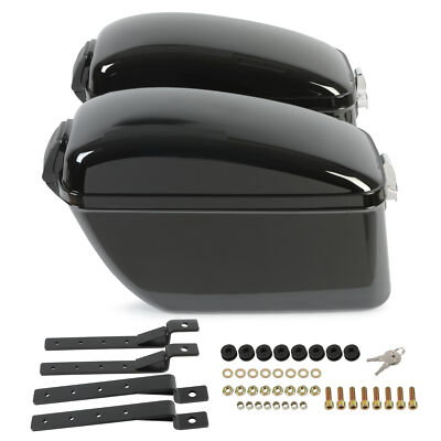Large Hard Saddlebags Bags Motorcycle Luggage Trunk For Harley Sportster Softail