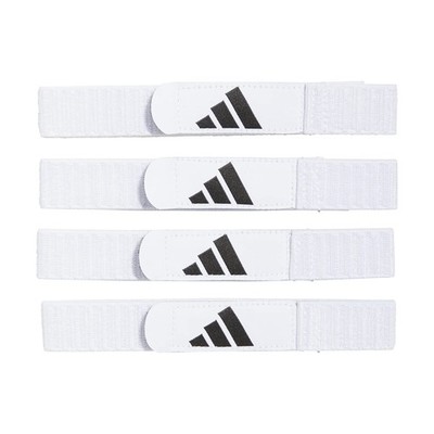 adidas Shin Guard Adjustable Straps Pack of 4 White Black Flexible Material