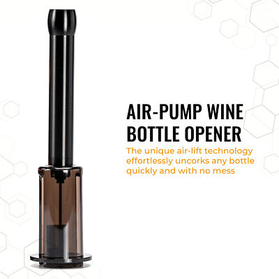 Cork Genius Wine Opener Set (4-Piece) with Wine Accessories - Includes Air Pump