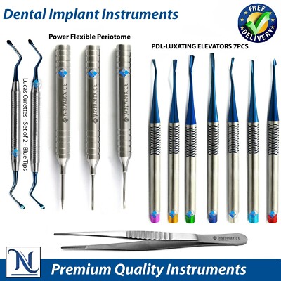 Dental Luxating PDL Periotome Luxation Root Extracting Elevators+Debakey Forceps