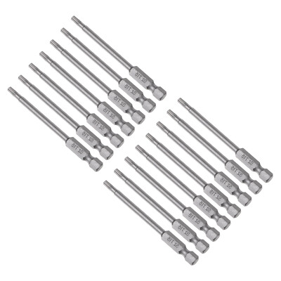 15 x T15 Torx Head Screwdriver Bit S2 Magnetic Drill Bit 3'' Long 1/4'' Hex Shank
