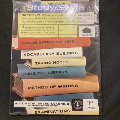 Study Skills Automated Speed Learning Booklet Vintage Circa 1963