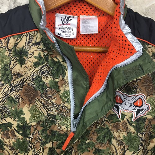 VINTAGE 90s Stone Cold Steve Austin Youth MEDIUM 10/12 Wrestling WWF Lined Camo