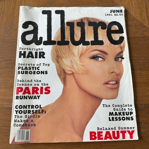 Rare ALLURE magazine June 1991 Supermodel Linda Evangelista