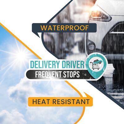 Magnet Me Up Black and Blue Frequent Stops Delivery Driver Magnet Decal, 8x3 in